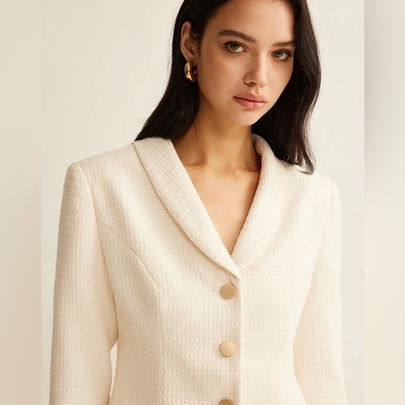 Commense Jackets & Blazers - 3/4 Length Sleeve Tweed Blazer Commense size M NWT